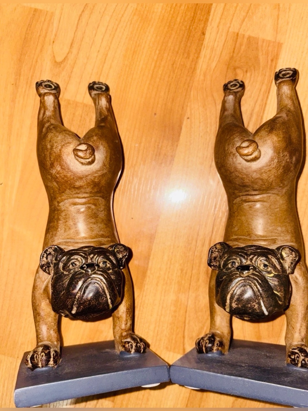 Unique Bulldog Bookends - Decorative Home Art